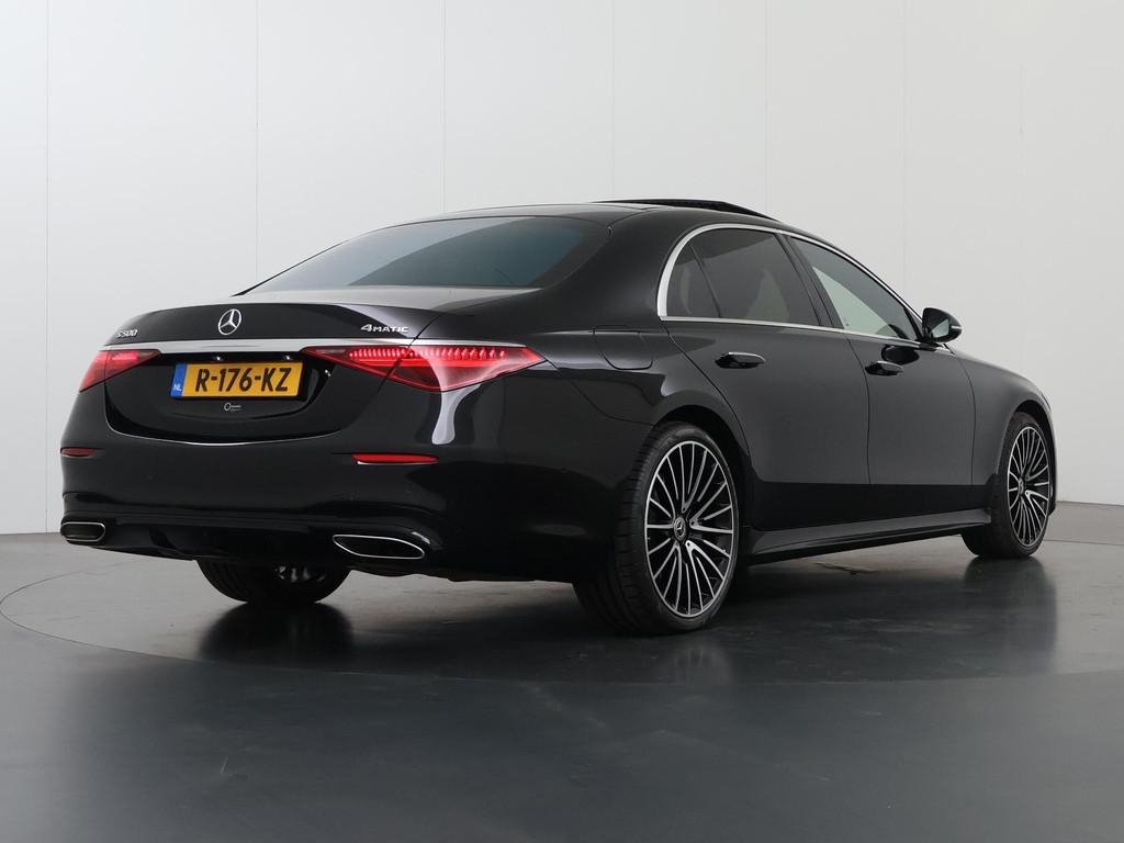 Mercedes-Benz S-klasse 500 4MATIC Lang AMG Line | Premium pl, Auto's, Mercedes-Benz, Gebruikt, Euro 6, 4 stoelen, Zwart