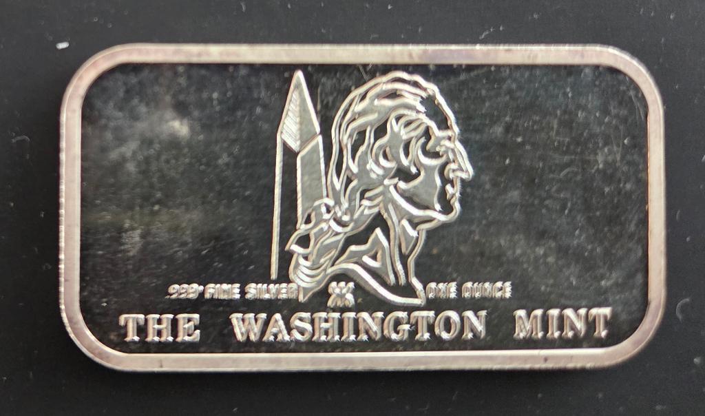1 Troy Ounce Washington Mint zilver Baar, Postzegels en Munten, Edelmetalen en Baren, Ophalen of Verzenden, Zilver