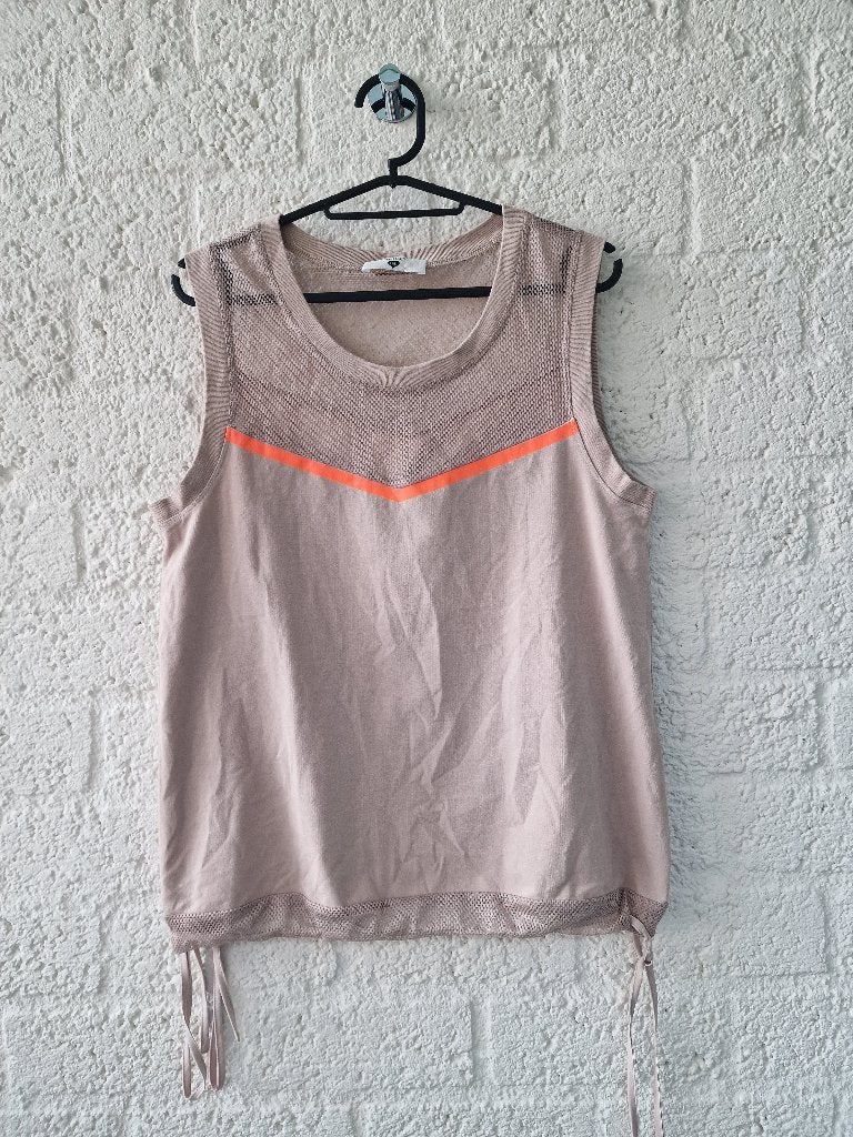 Twinset top beige mesh maat S, Kleding | Dames, Tops, Maat 38/40 (M), Beige, Ophalen of Verzenden, Zo goed als nieuw
