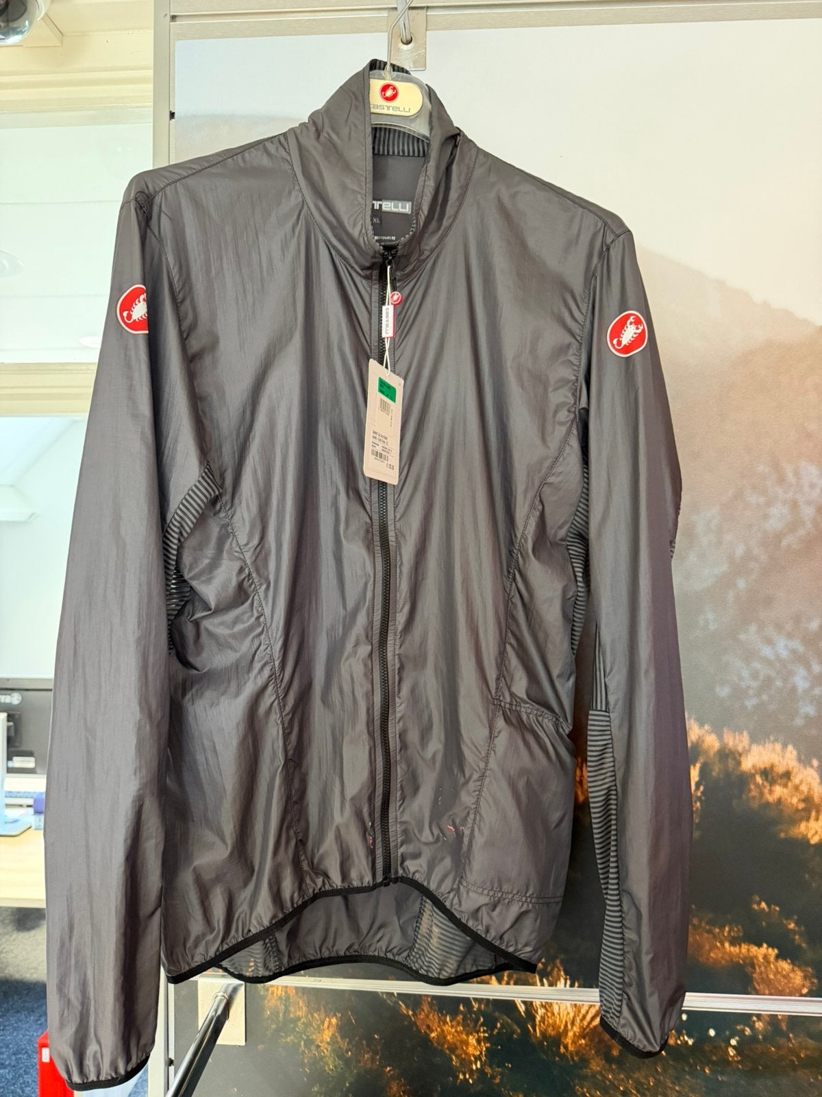 Castelli Aria Shell Jacket – Dark Gray – maat XL – Nieuw, Ophalen of Verzenden, Nieuw, Maat 56/58 (XL), Grijs