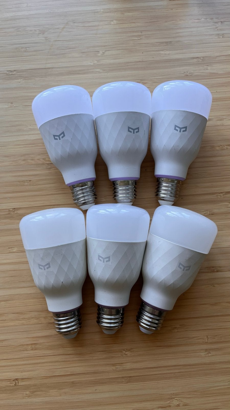 6x Yeelight Smart Bulb E27 - Slimme LED Lampen, Gebruikt, Instelbaar wit, 60 watt of meer, Overige merken