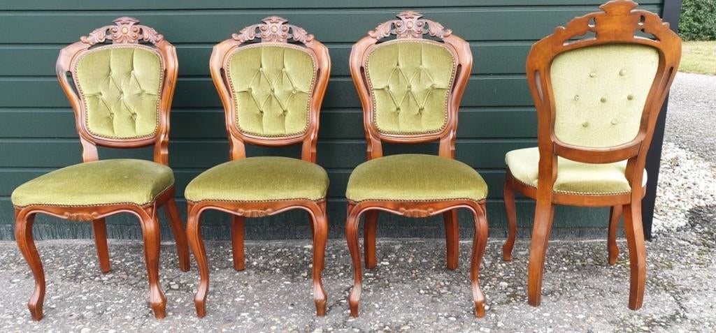 4 barok eetkamer stoelen, Ophalen