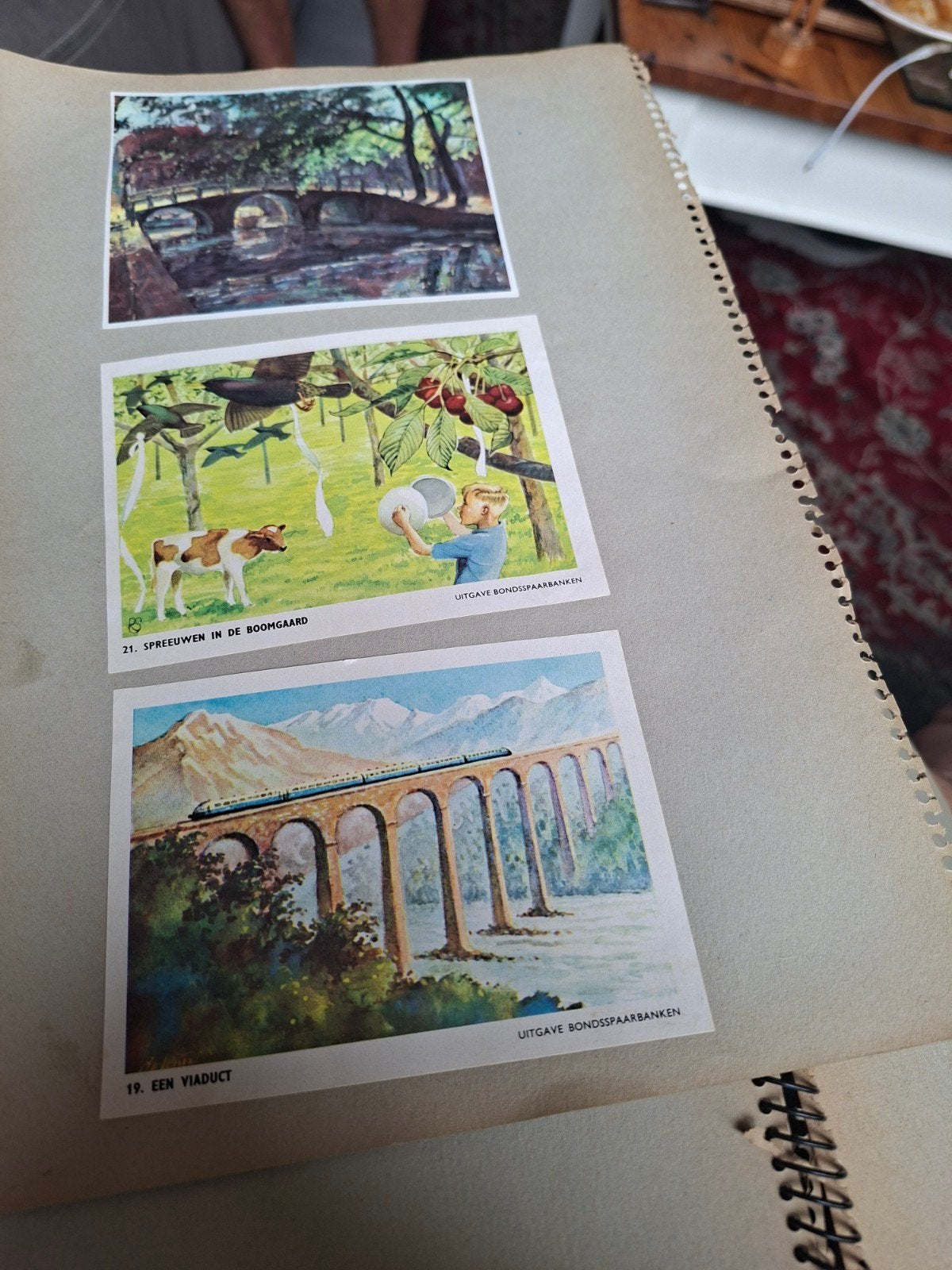 Vintage Plaatjes van Bondsspaarbanken - Diverse Scènes, Ophalen, Gebruikt, Meerdere plaatjes