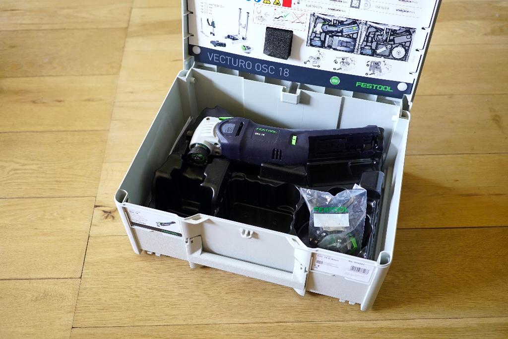 Festool OSC 18 VECTURO Multitool met adapter, Doe-het-zelf en Verbouw, Ophalen, Overige typen, Zo goed als nieuw, 30 tot 70 mm