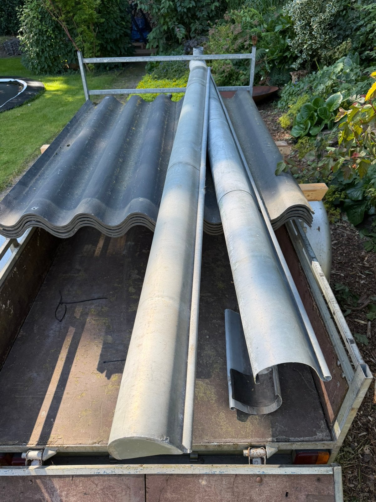 Zink dakgoot 5m, Ophalen, Zo goed als nieuw, Zink, 80 mm of meer