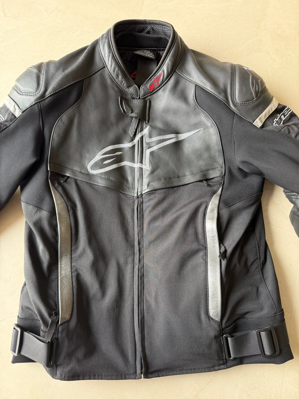 Alpinestars SPX Motorjas Leer/Textiel Maat 48, Motoren, Ophalen of Verzenden, Tweedehands, Heren, Jas | leer