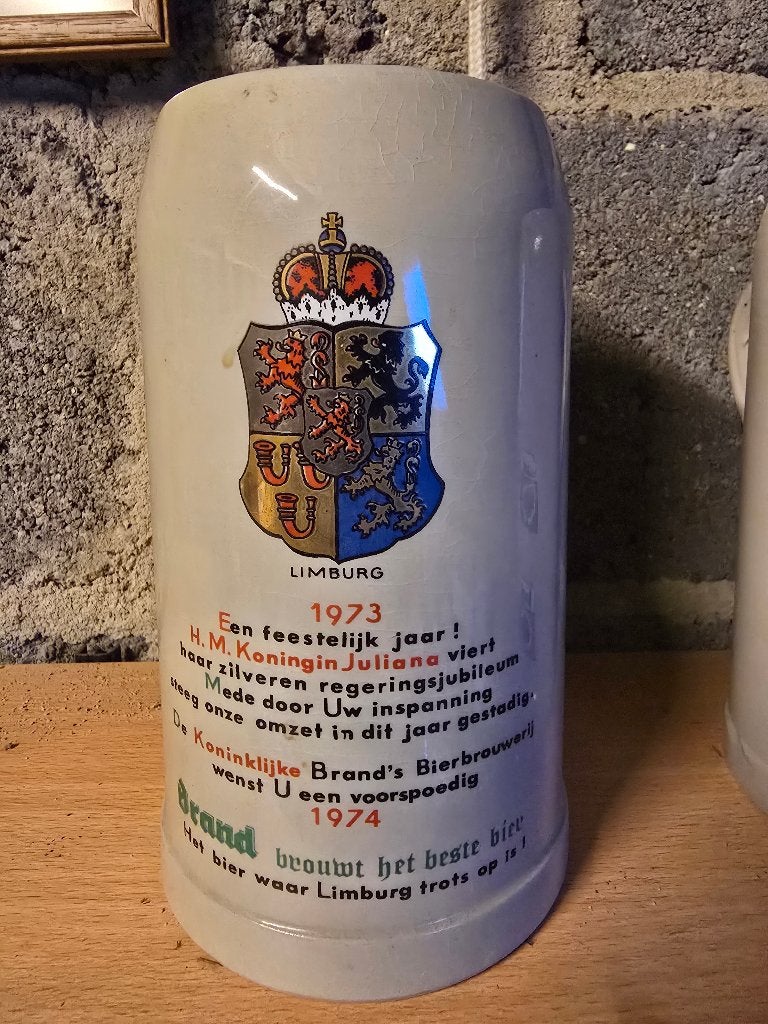 Brand Bierpul Limburg 1973, Verzamelen, Ophalen, Zo goed als nieuw, Pul(len), Brand
