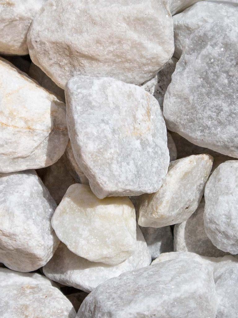 Crystal white breuksteen rotsen schanskorf deco vijver tuin, Tuin en Terras, Grind, Keien en Split, Nieuw, Kei, Wit, Overige materialen
