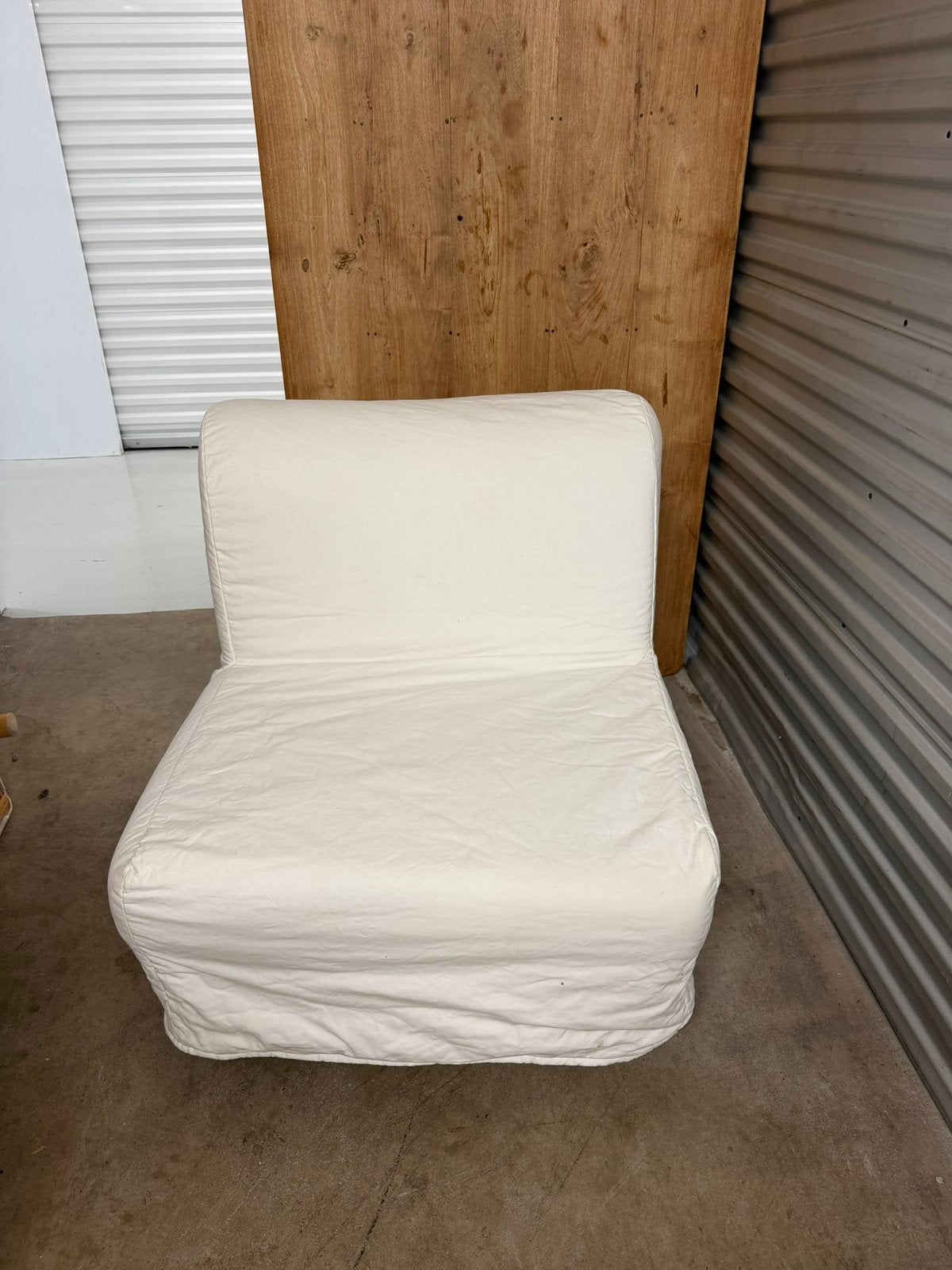 Ikea Lycksele Lovas slaapstoel/opklapbed slaapbank, Huis en Inrichting, Ophalen, Gebruikt, Wit, 200 cm