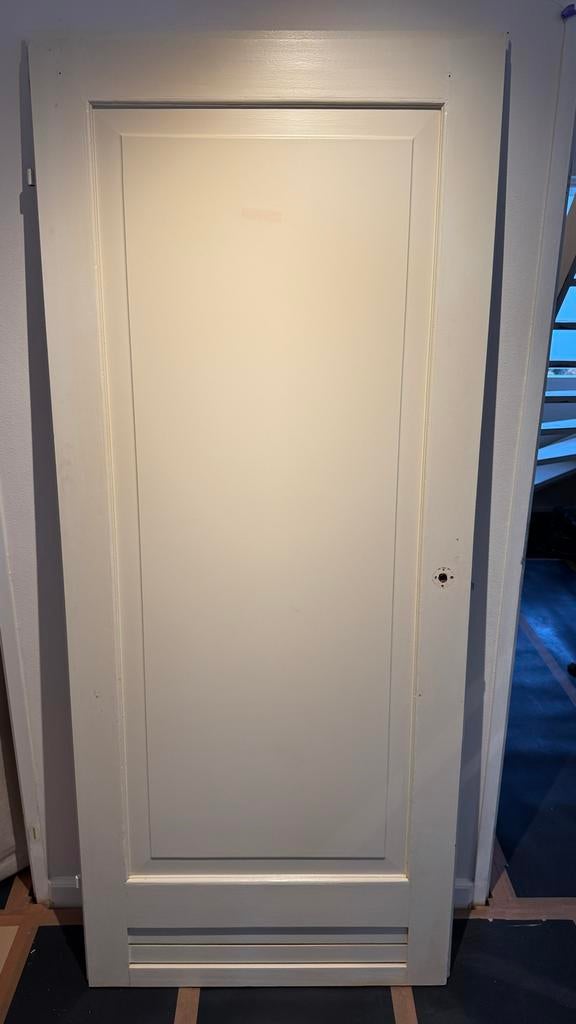 Hardhouten binnendeur voor stalen kozijn, Ophalen, Gebruikt, 80 tot 100 cm, Binnendeur