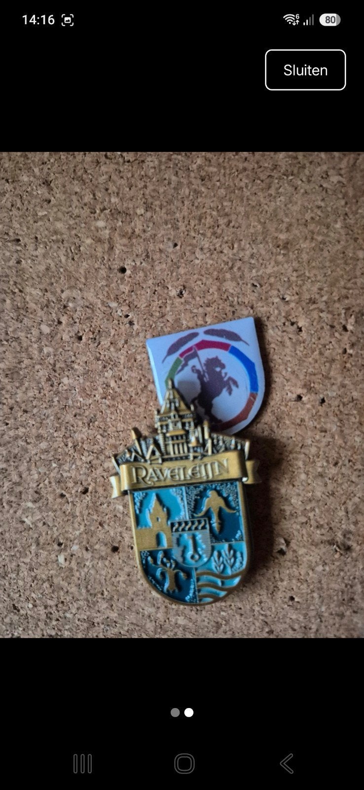 Efteling Raveleijn Pin - Wapen van Raveleijn, Verzamelen, Ophalen of Verzenden