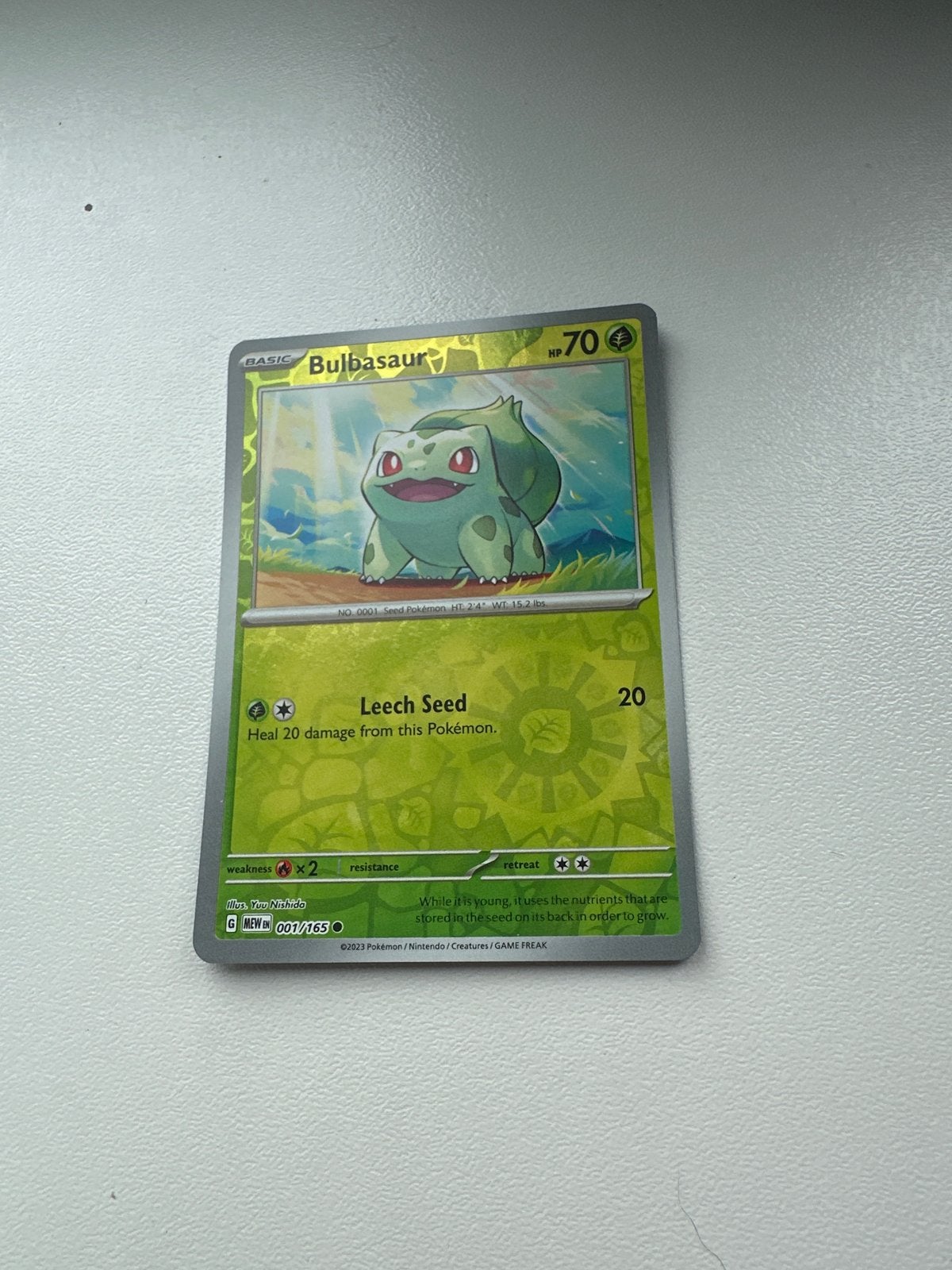 Bulbasaur 001/165 reverse holo, Verzenden, Nieuw, Losse kaart