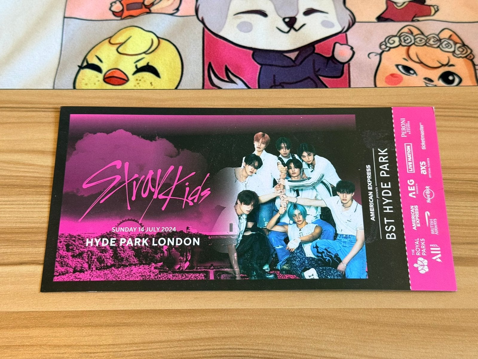 Stray Kids offcieel souvenir ticket BST hyde park, Ophalen of Verzenden, Zo goed als nieuw, Foto of Kaart