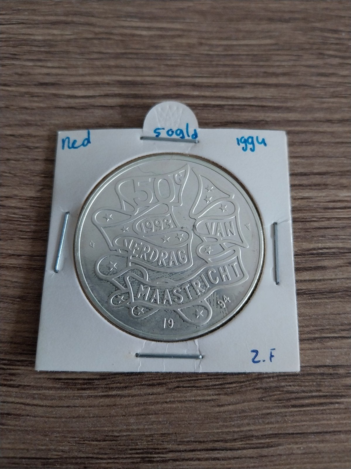 50 Gulden Zilveren Munt Verdrag van Maastricht 1993-1994, Koningin Beatrix, Zilver, Ophalen of Verzenden, Losse munt
