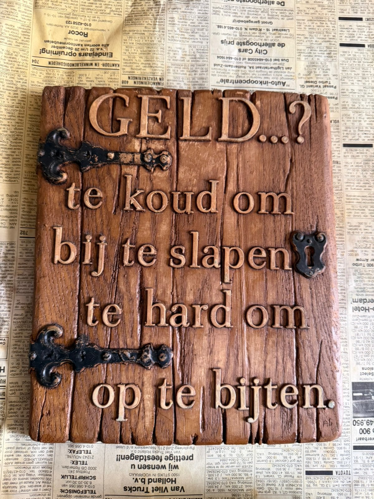 Diversen grappige spreuktegels, Ophalen