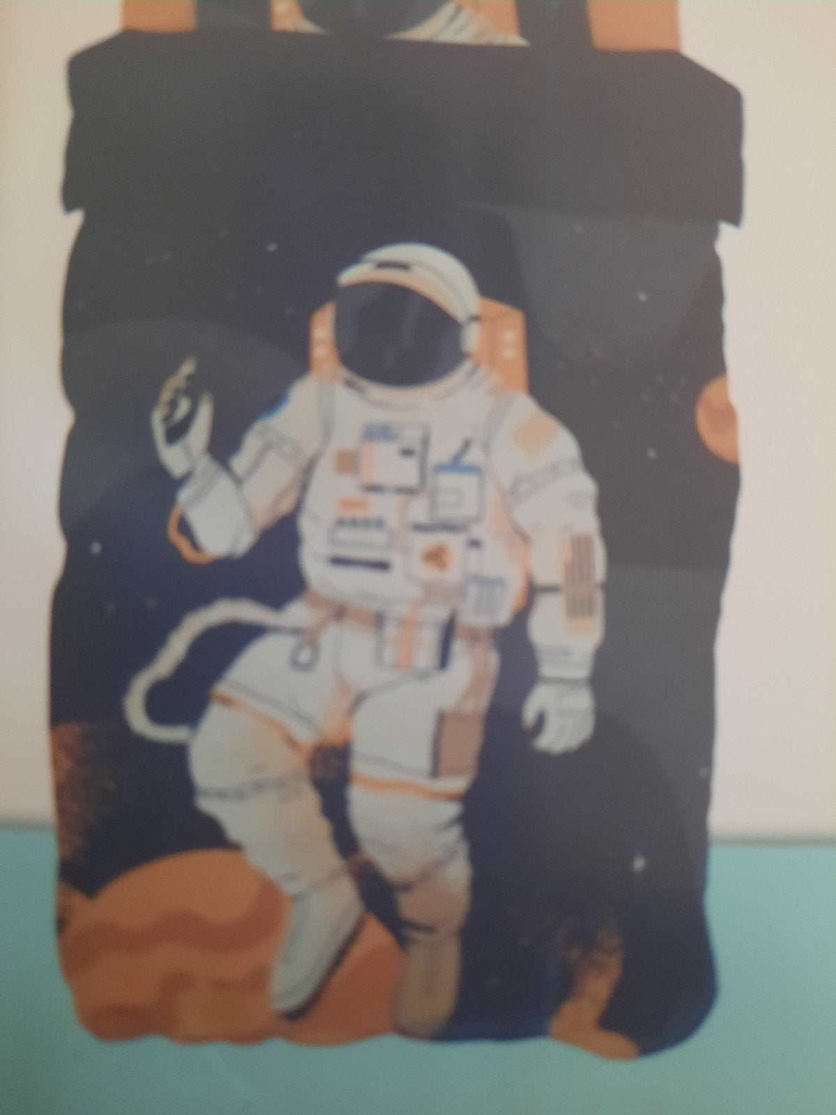 mooi ASTRONAUTEN dekbedovertrek NIEUW, Ophalen of Verzenden, Nieuw, Jongetje of Meisje, Dekbedovertrek