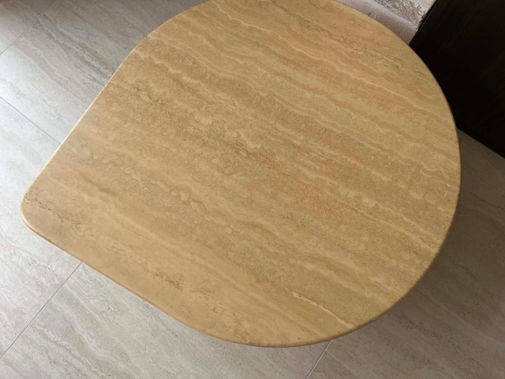 Travertin salontafel in prachtige staat, 100 tot 150 cm, Zo goed als nieuw, Rechthoekig, 50 tot 100 cm