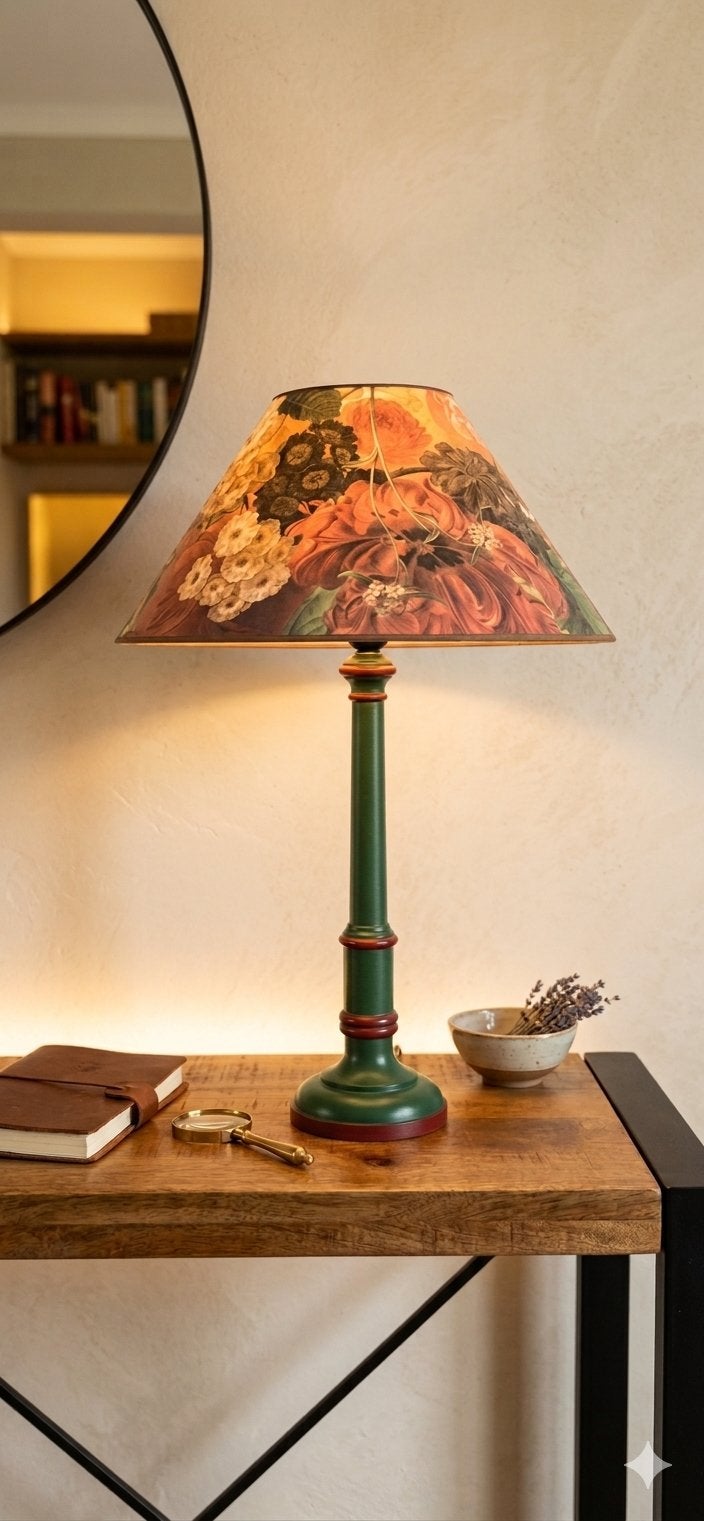 Prachtige zware vintage Engelse tafellamp of schemerlamp, Goud, Ophalen of Verzenden, Schemerlamp, Vintage