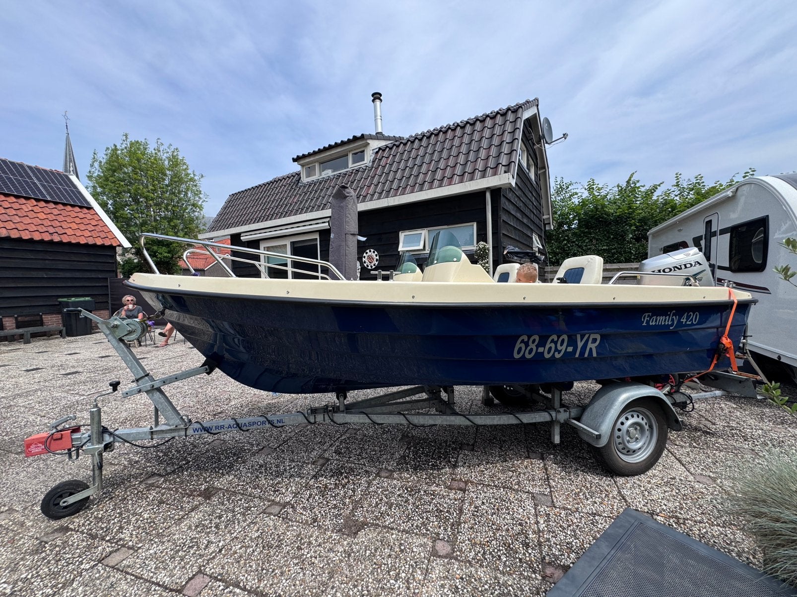 Family 420 30pk incl Trailer, Watersport en Boten, 5 m, Zo goed als nieuw, 30 pk, Rondzit