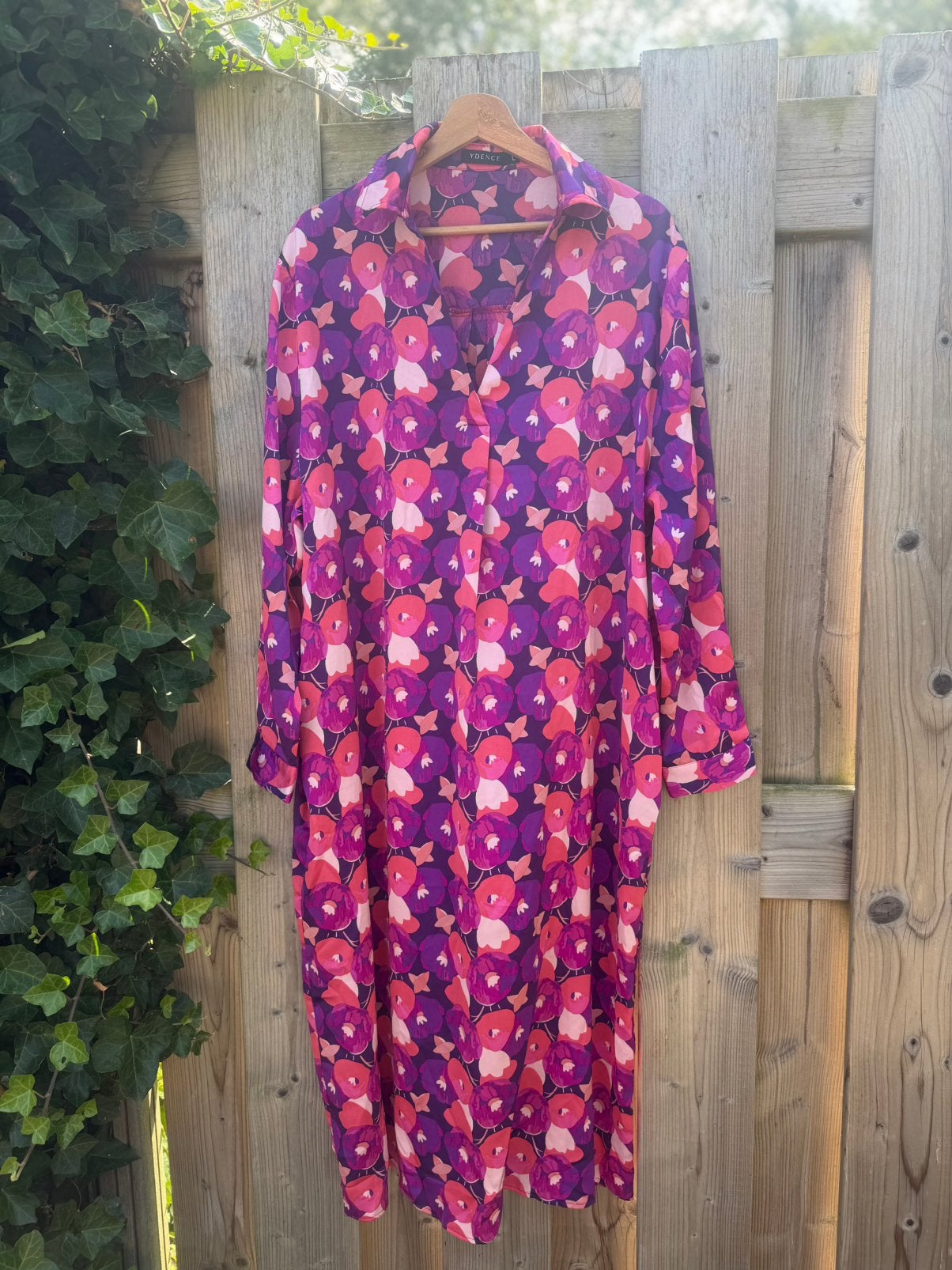 Ydence jurk met kleurrijke bloemenprint – maat L, Maat 38/40 (M), Meerkleurig, Ophalen of Verzenden, Zo goed als nieuw