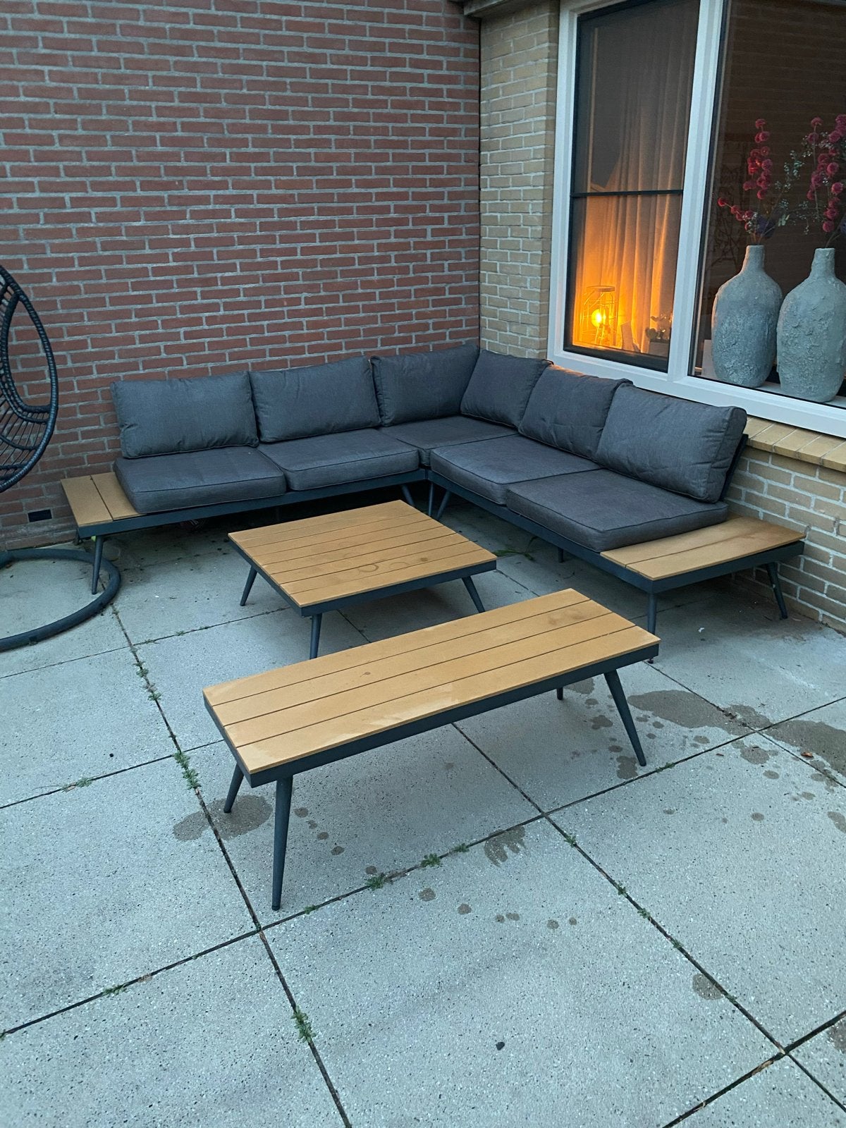 Lesli Living Arezzo Loungeset Antraciet - 5-delig, Tuin en Terras, Ophalen, Gebruikt, Meer dan 8 zitplaatsen, Aluminium