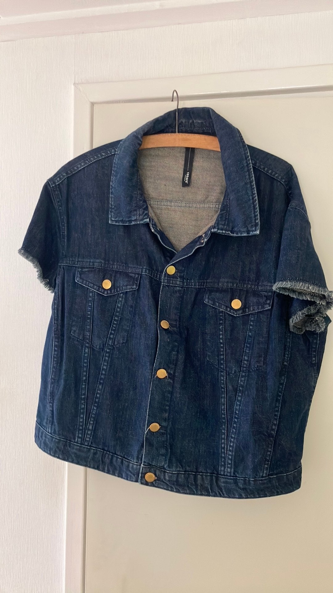 Spijkerjas met korte mouwen 10 days maat 1, Ophalen of Verzenden, Zo goed als nieuw, Maat 38/40 (M), Blauw