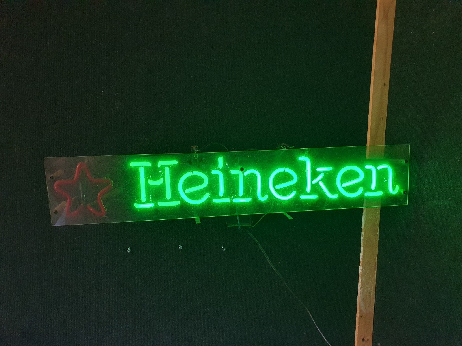 Oud Heineken neon reclamebord - Groen licht, Ophalen