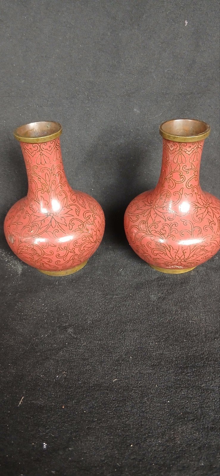 Set van 2 antieke Chinese cloisonné vazen, Antiek en Kunst, Ophalen of Verzenden