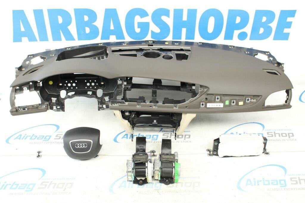Airbag set Dashboard bruin beige HUD 4 spaak Audi A6 4G, Gebruikt, Ophalen of Verzenden