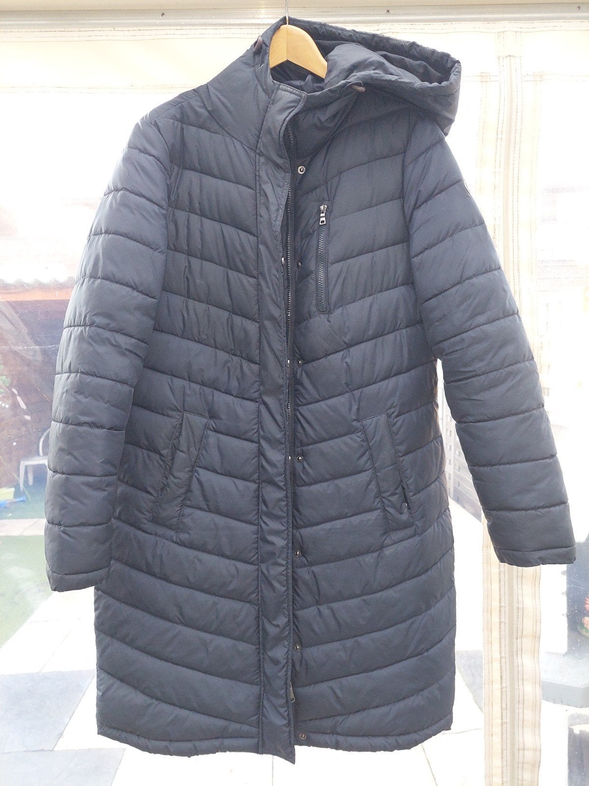 Winterjas maat L, Kleding | Dames, Ophalen of Verzenden, Zo goed als nieuw, Maat 38/40 (M), Blauw