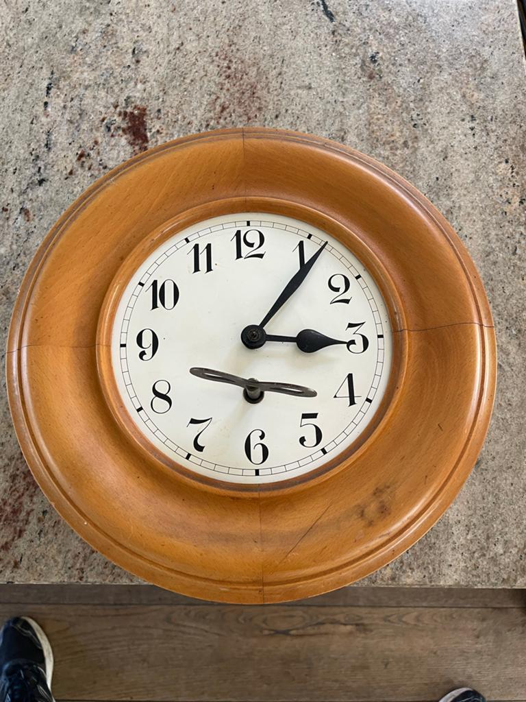 Antieke houten wandklok - ca. 100 jaar oud, Antiek en Kunst, Antiek | Klokken, Ophalen