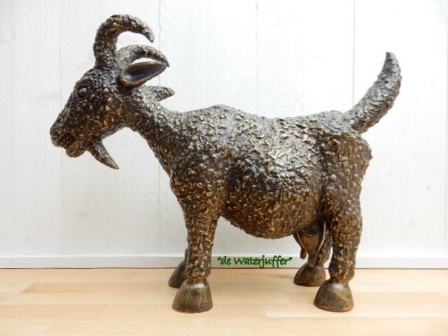 039* Bronzen geit XL(Boven €75 geen verzendkosten), Ophalen of Verzenden, Nieuw, Overige materialen