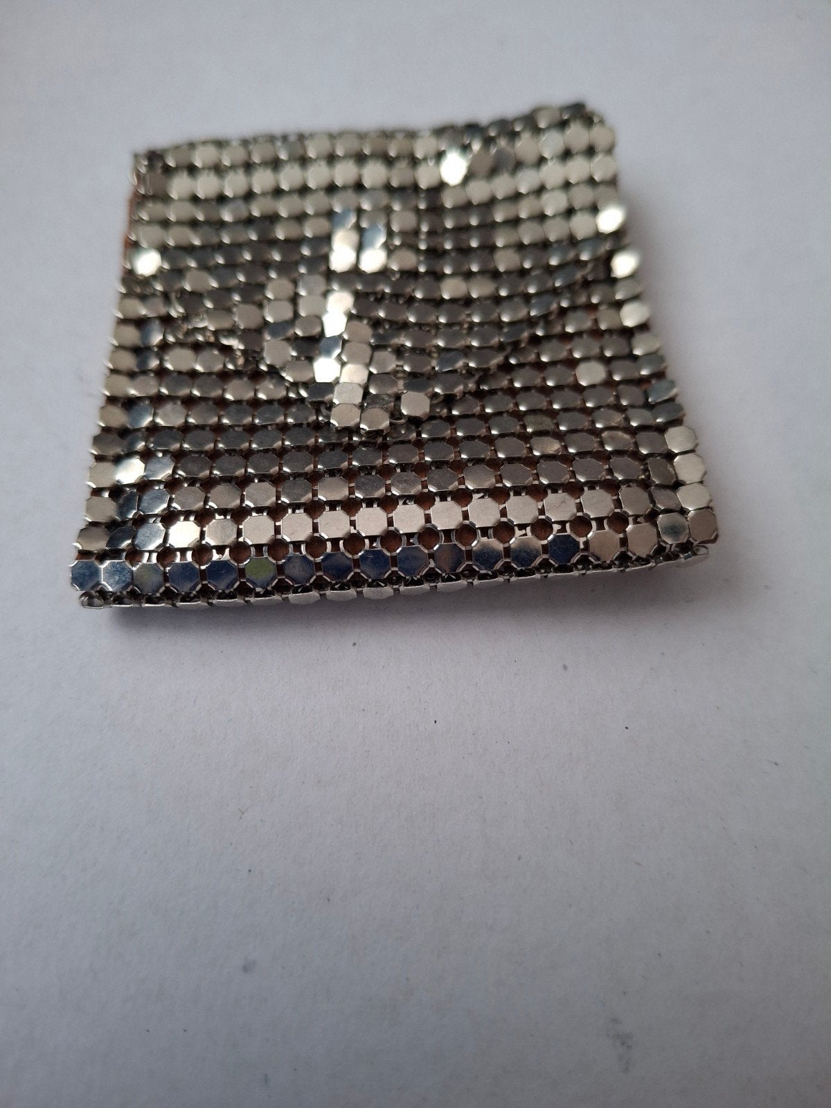 Vintage zilverkleurig beursje, Ophalen of Verzenden, Gebruikt, Grijs, Overige merken