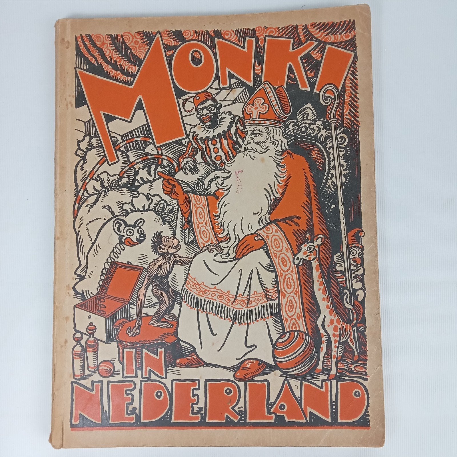 Monki komt in Nederland - Vintage kinderboek, Boeken, Fictie algemeen, Ophalen of Verzenden, Onbekend, Gelezen