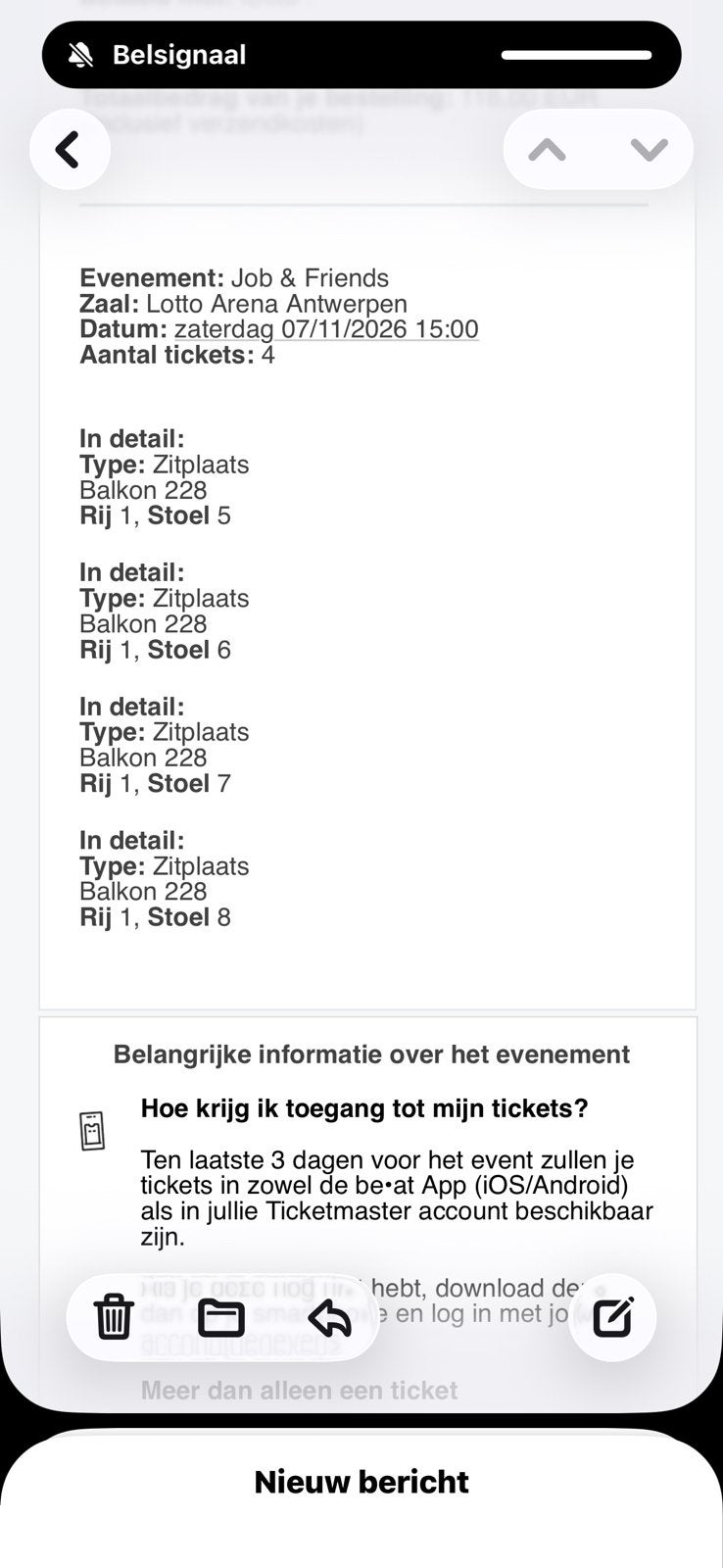 Tickets concert Job & Friends, Drie personen of meer