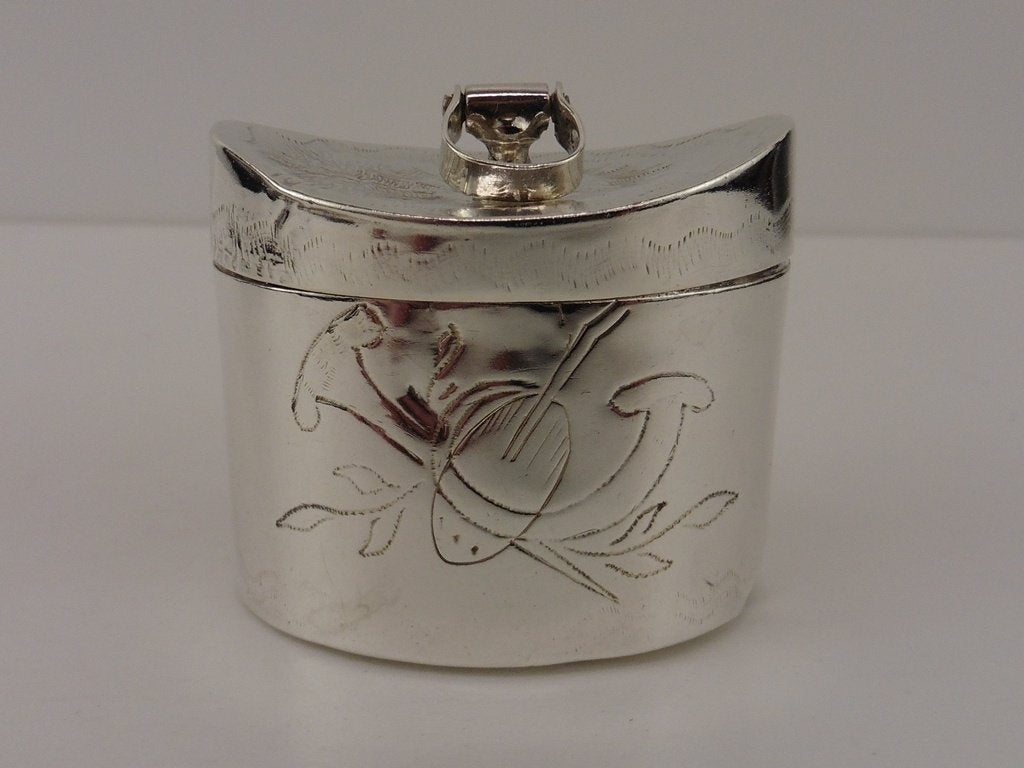 Zilveren lodereindoosje                                 Z176, Ophalen of Verzenden, Zilver