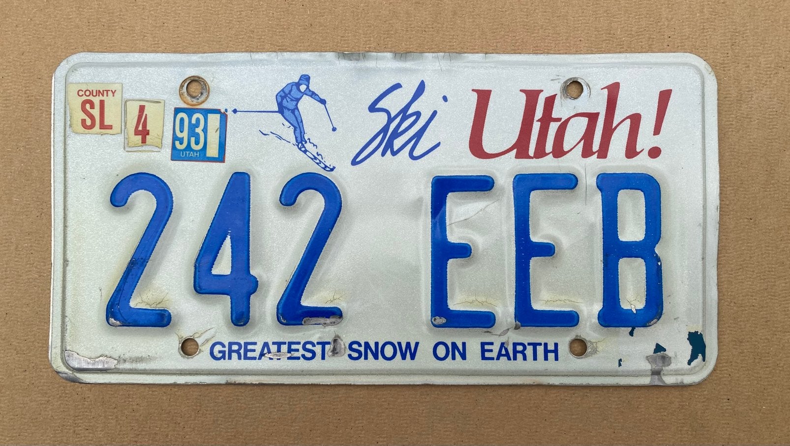 Kentekenplaat USA Utah, Verzamelen, Ophalen of Verzenden, Gebruikt, Auto's