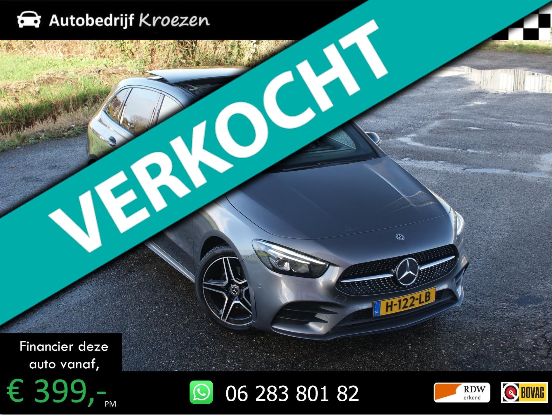 Mercedes-Benz B-klasse 180 | AMG Pakket| Pano | Night Pakket, Dealer onderhouden, Gebruikt, 4 cilinders, 700 kg