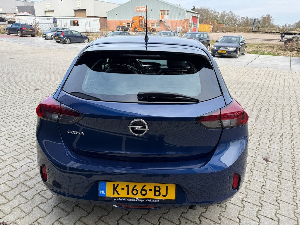 Opel Corsa Elegance CARPLAY-AIRCO-CRUICE, Auto's, Voorwielaandrijving, 1199 cc, Blauw, Leder en Stof