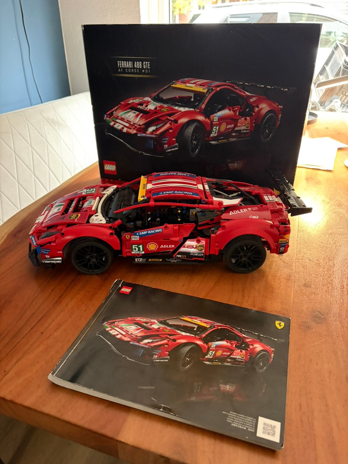 LEGO Technic 42125  Ferrari GTE AF Corse #51, Compleet, Lego, Ophalen of Verzenden, Zo goed als nieuw