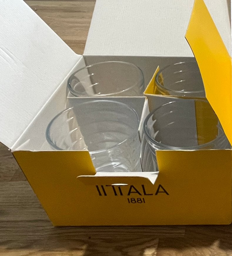 4 nieuwe glazen Iittala Aino Aalto (220ml), Huis en Inrichting, Glas of Glazen, Overige merken, Nieuw, Ophalen of Verzenden