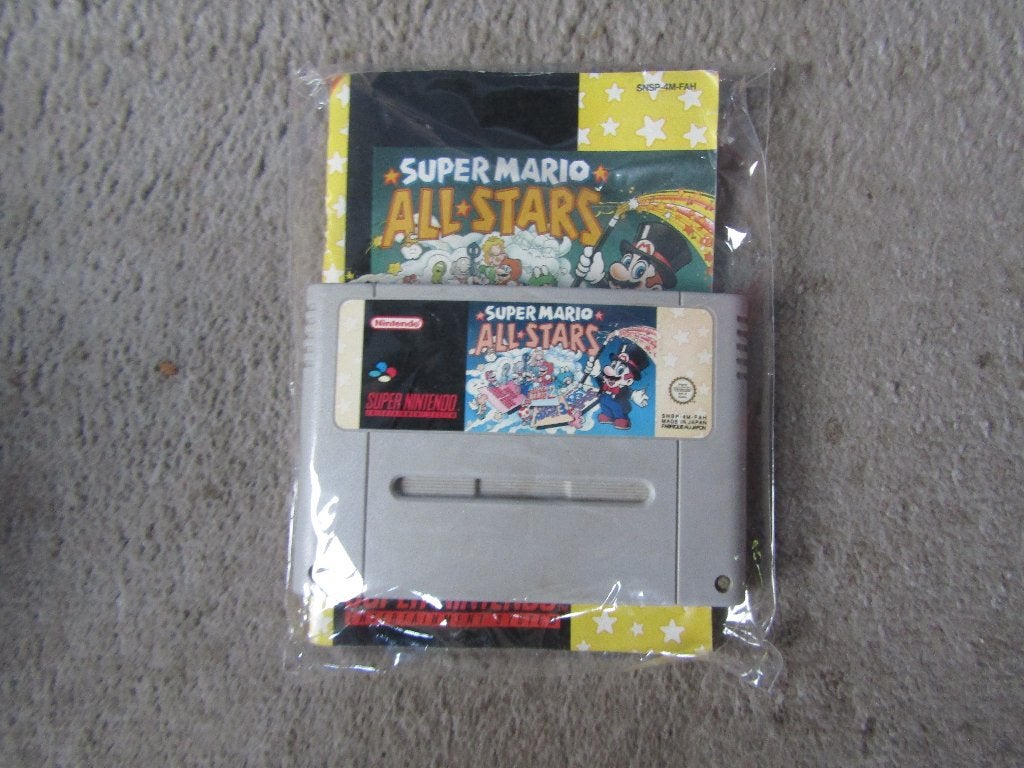 SNES spel: Super Mario All stars met boekje, Spelcomputers en Games, Games | Nintendo Super NES, Gebruikt, 1 speler, Ophalen of Verzenden