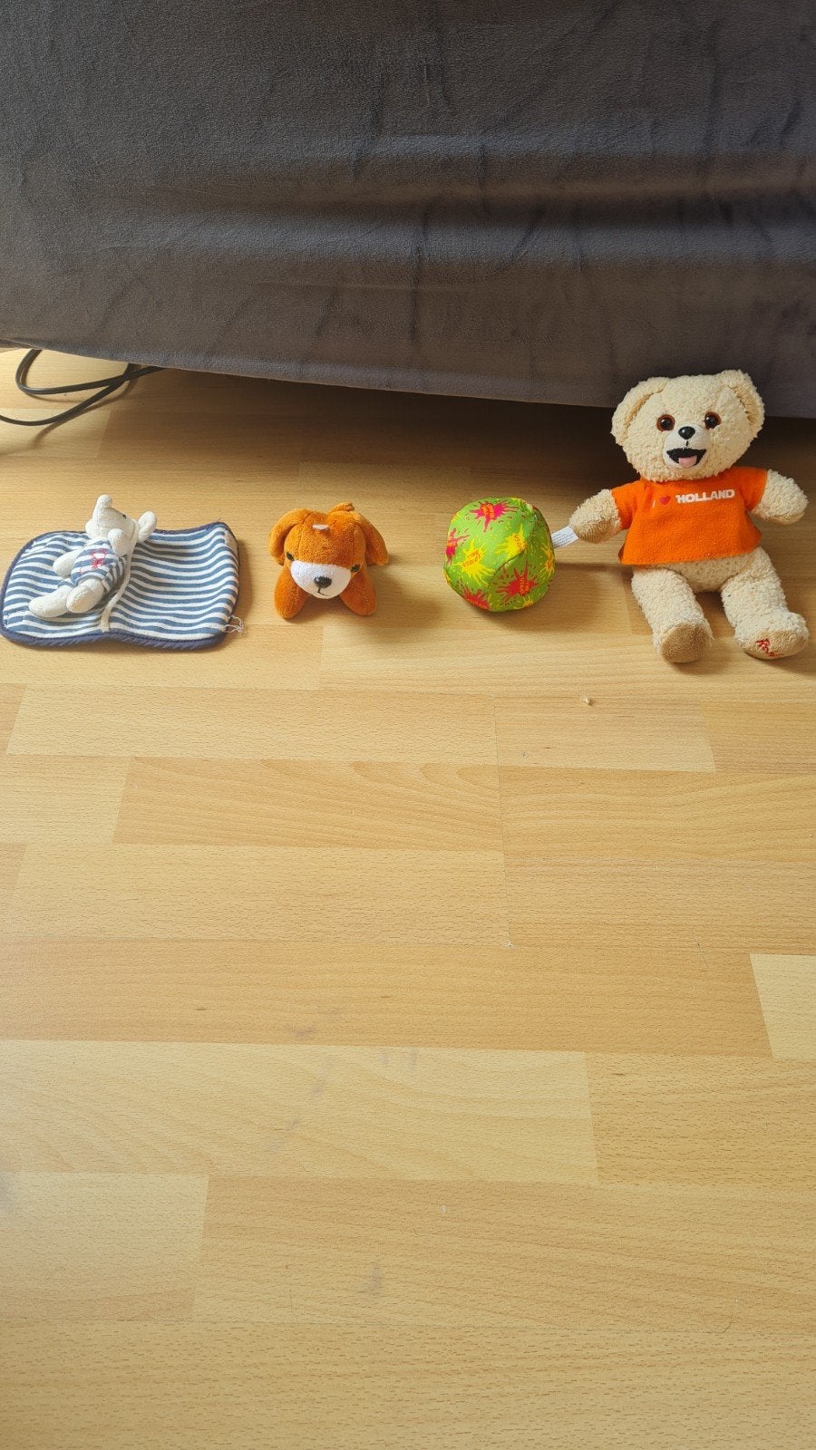 Leuke knuffels: hondje, beertje Holland en muisje, Gebruikt, Met kleding of accessoire, Klein (minder dan 20 cm), Bruin