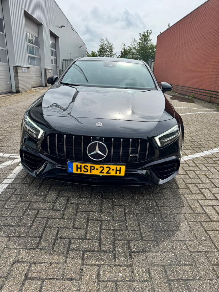 Mercedes-AMG A45 S 4MATIC+ Pano CarPlay Dealer onderhouden, Auto's, Mercedes-Benz, Automaat, 4 cilinders, 1535 kg, Zwart