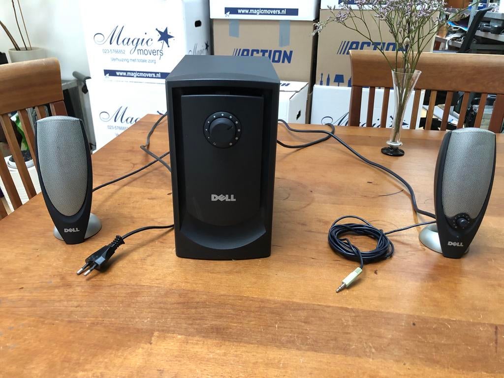 Dell Stereo PC Speakers met Subwoofer, Computers en Software, Pc speakers, Ophalen of Verzenden, Gebruikt, Audiokanaal 2.1