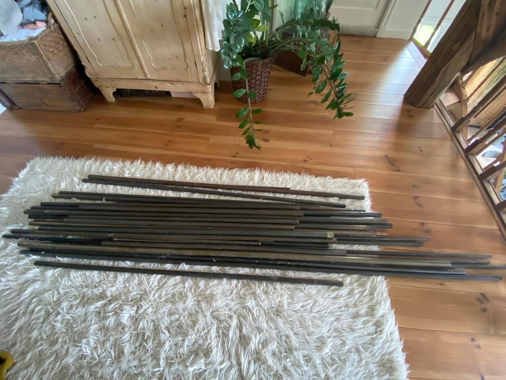 Te koop: antieke koperen gordijnen rails, Huis en Inrichting, Ophalen of Verzenden, Gebruikt