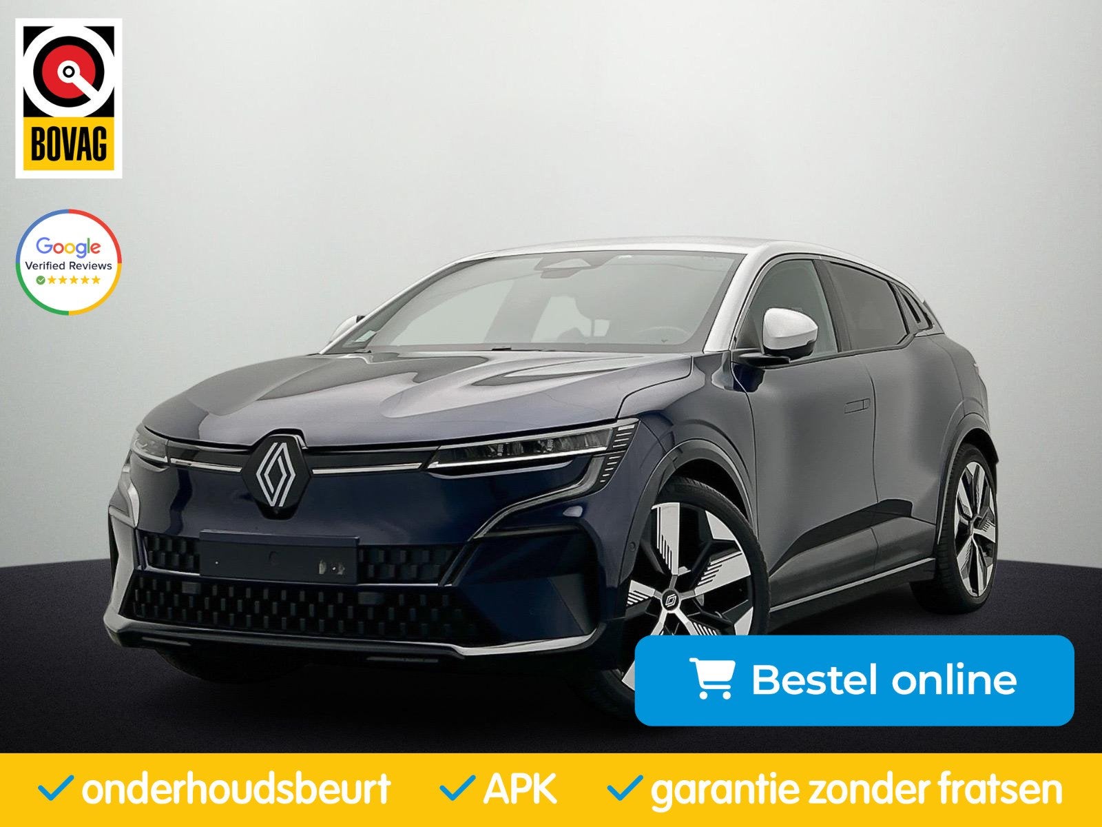 Renault Megane E-Tech EV60 Techno Warmtepomp|20"|360Cam|Stoe, Met garantie (alle), Leder en Stof, Wit, 218 pk