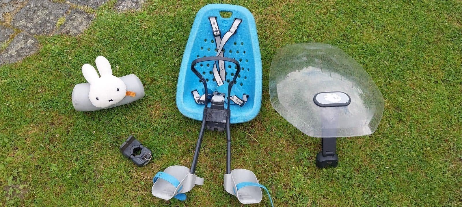 Yepp fietsstoeltje voorop blauw, Fietsen en Brommers, Fietsaccessoires | Fietsstoeltjes, Ophalen, Gebruikt