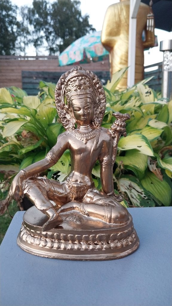 Boeddha Ganesha Tara Tempelbeeld ,Nepal,Tibet,Buddha,, 17 cm, Gebruikt, Ophalen of Verzenden, Handgemaakt