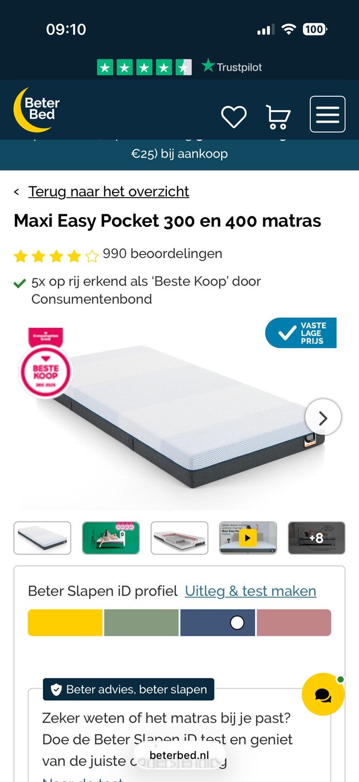 2 persoons matras tekoop, Ophalen, Tweepersoons, Zo goed als nieuw, Matras